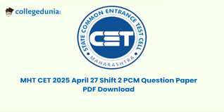 MHT CET 2025 April 27 Shift 2 Question Paper (Available): Download Question Paper (PCM) with Answers PDF